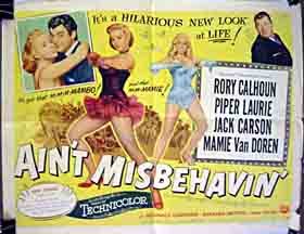 Piper Laurie, Rory Calhoun and Jack Carson in Ain't Misbehavin' (1955)