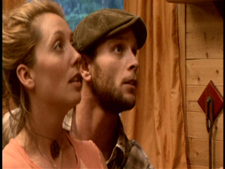 Justine Warrington and Ben Cotton in THE CABIN MOVIE