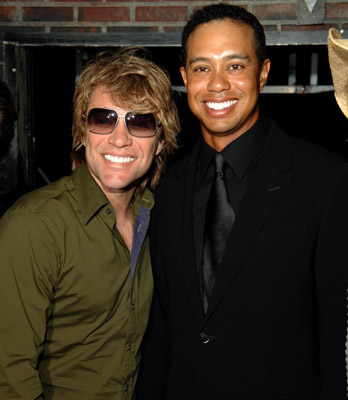 Jon Bon Jovi and Tiger Woods