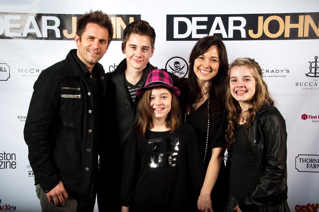 Luke Benward with his Family on the red carpet at the Dear John premiere.