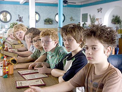 Worm Gang in the diner during a scene in How To Eat Fried Worms.