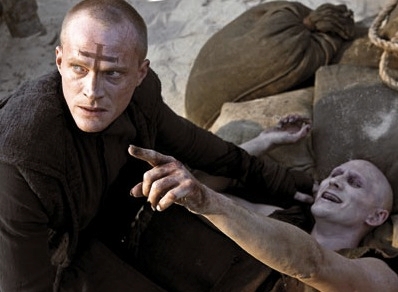 Paul Bettany and Josh Wingate in Priest