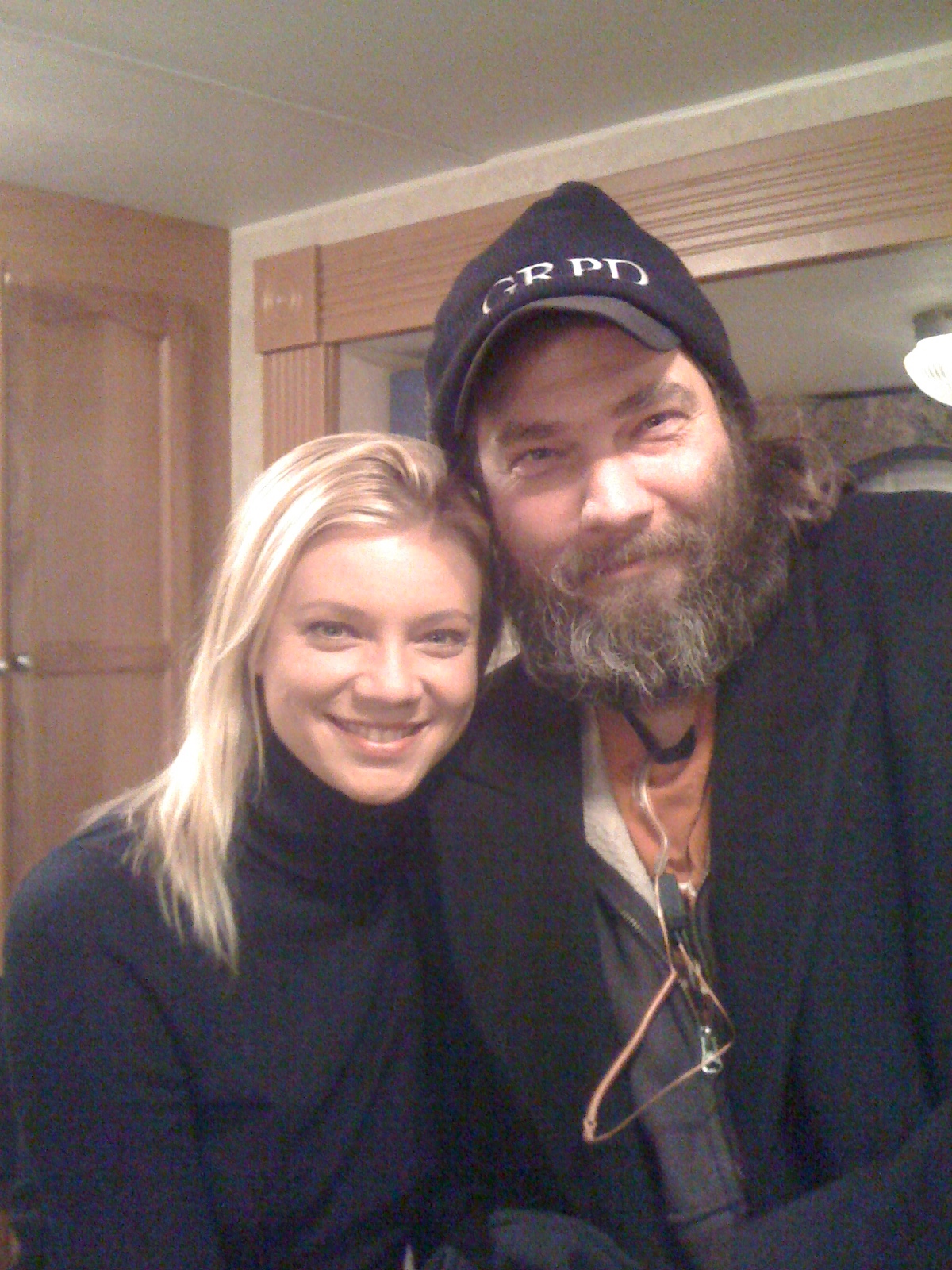 Jude S. Walko with Amy Smart on the set of 