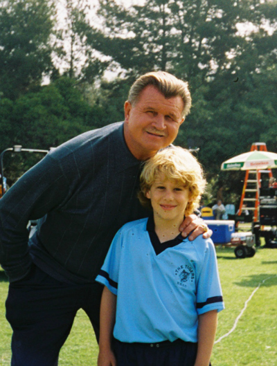 With Mike Ditka on 