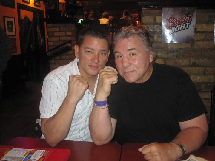 Tre with 'The Champ' George Chuvalo