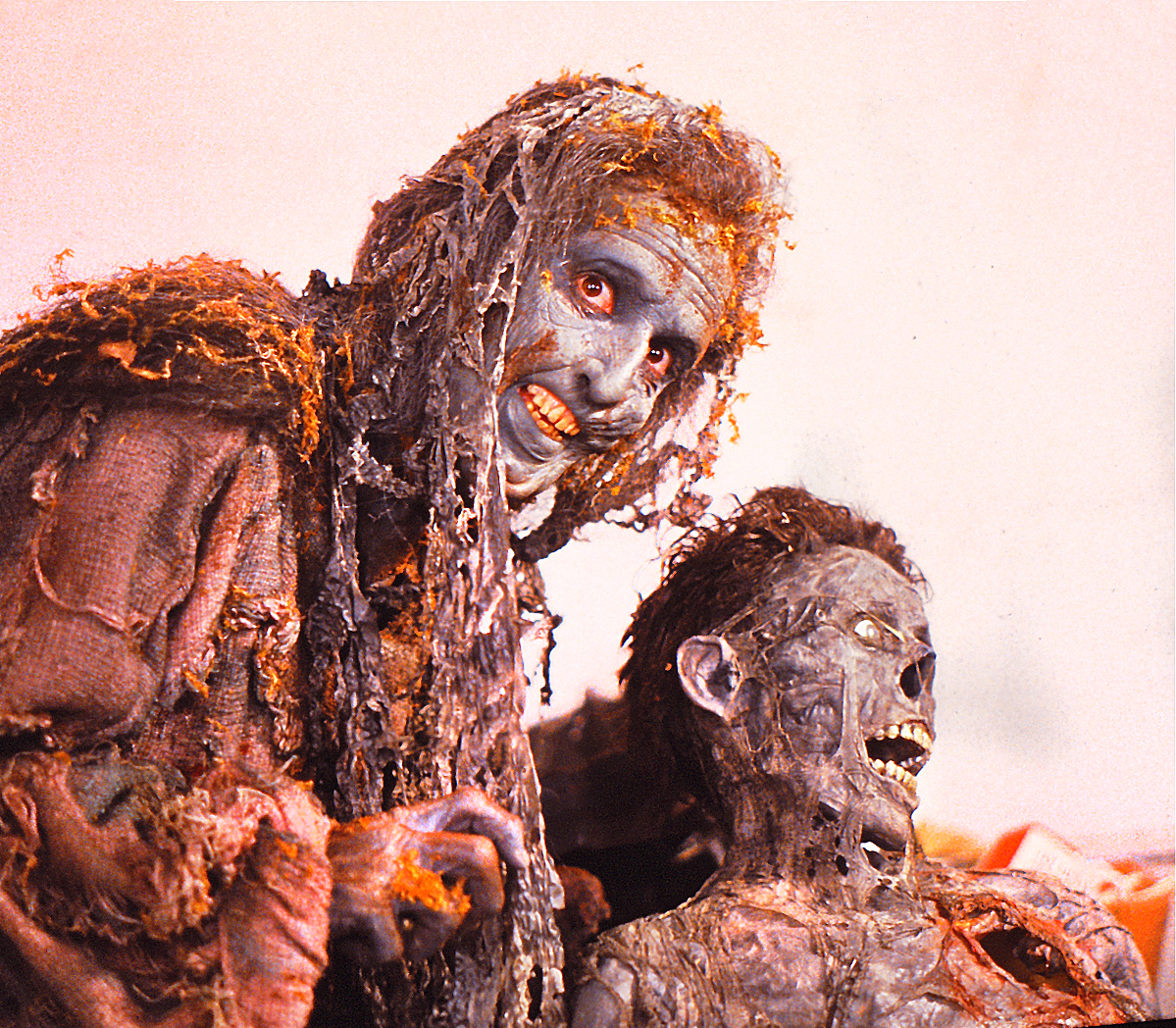 John Dods created the Bog Woman (left) and her victim for the 