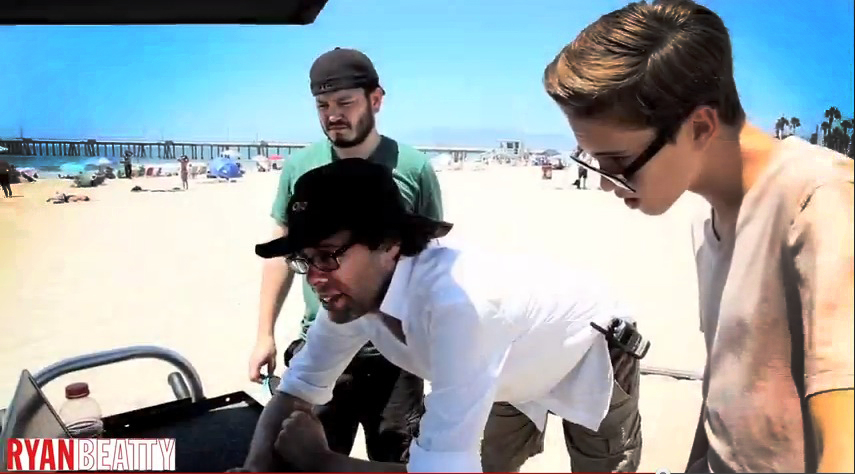 Steven Calcote directing Ryan Beatty in the music video 