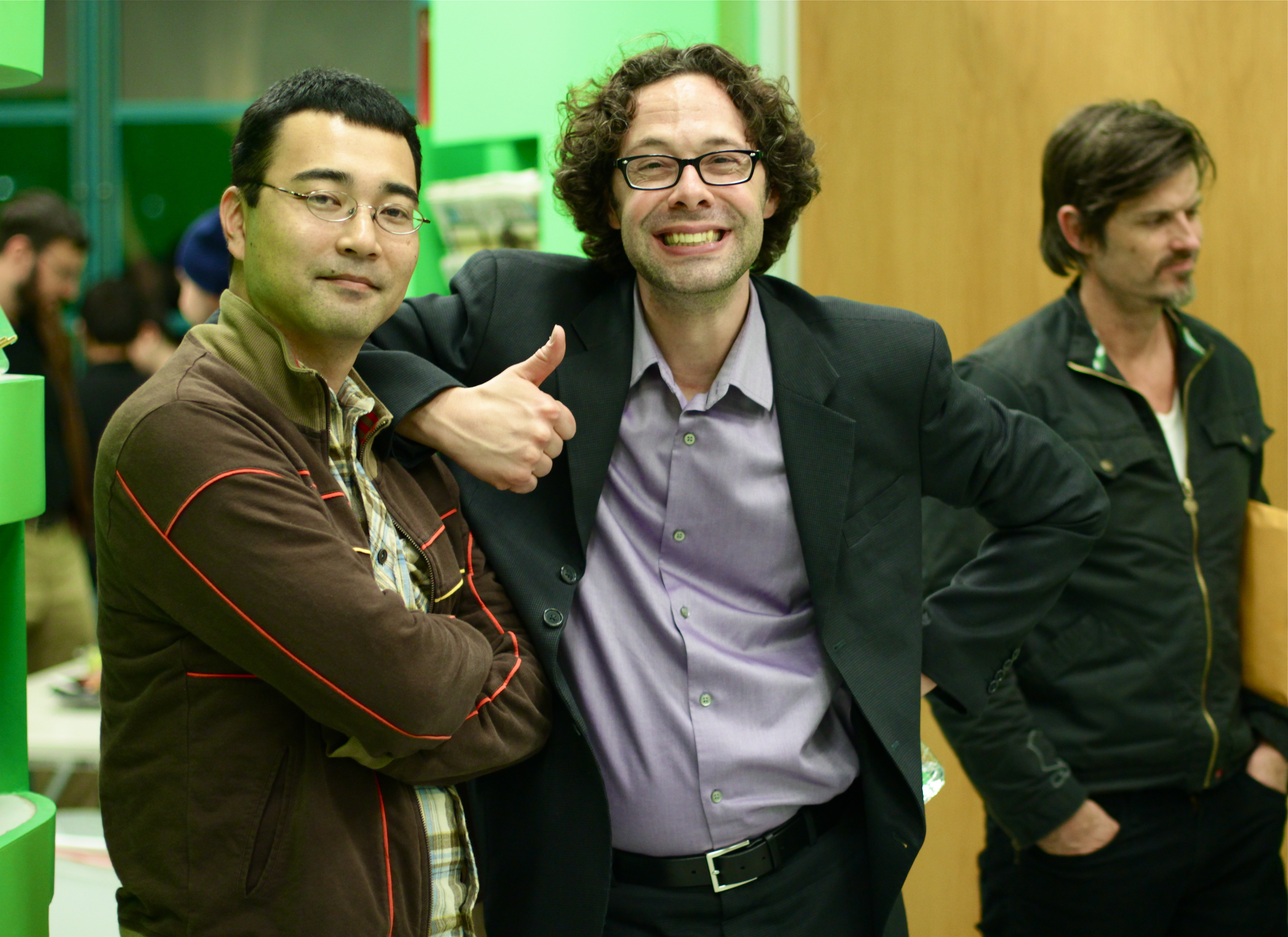 With Daisuke Kinouchi at a Butcher Bird Studios screening.