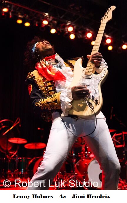 Vicki Johnson, Senior Publicist Client Lenny Holmes, as Jimi Hendrix Tribute Artist at the National in Richmond, VA