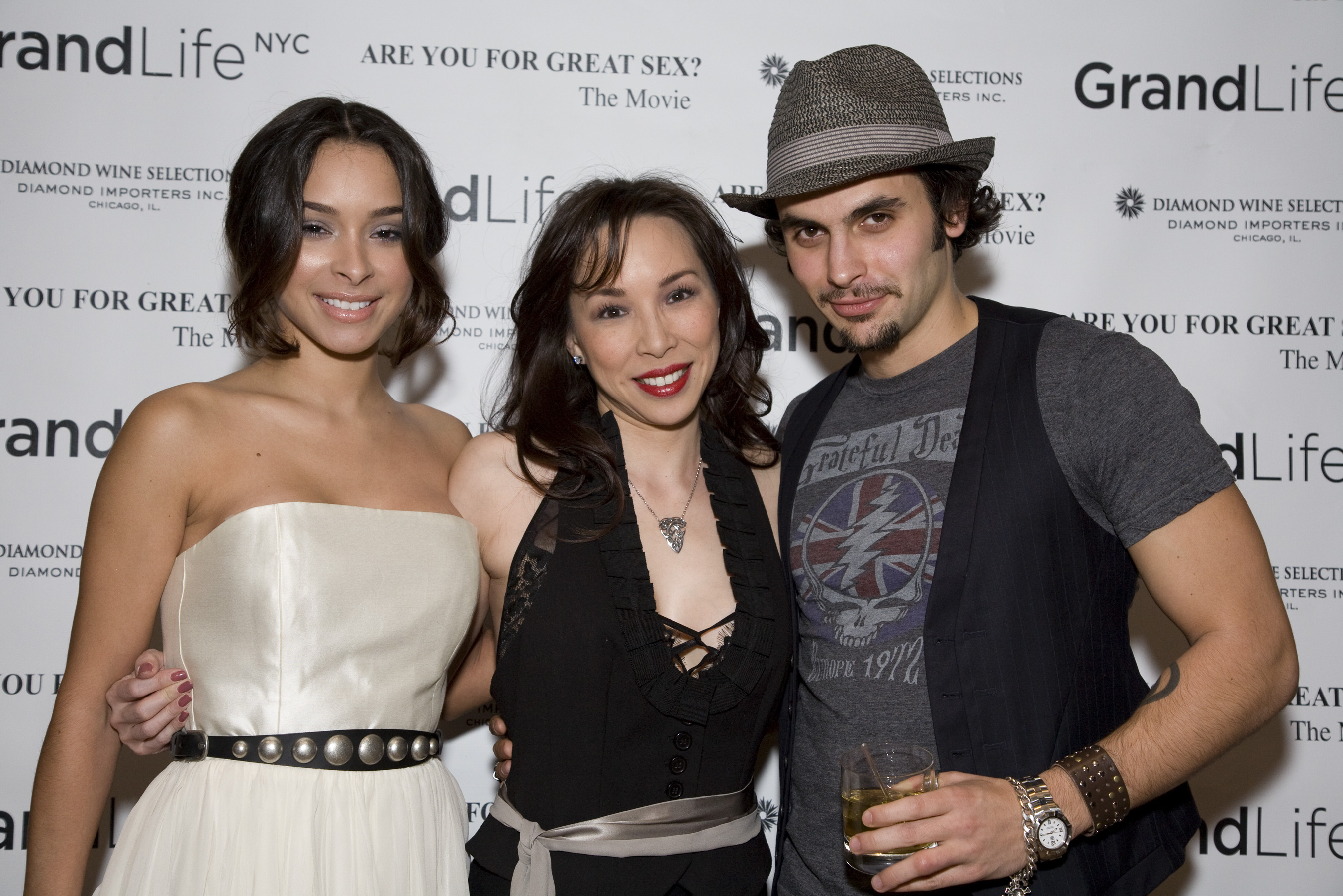 Director, Writer Cynthia Hsiung with actors Jessica Caban and Walter Vincent at the TriBeCa Grand Hotel private screening, New York City