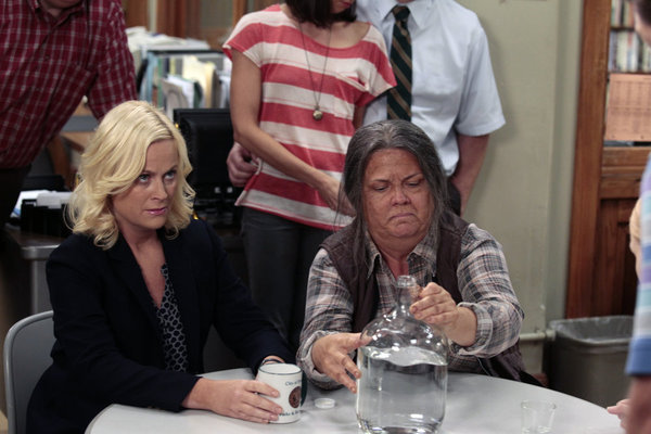 Still of Amy Poehler and Paula Pell in Parks and Recreation (2009)