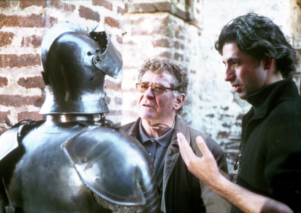 Ermanno Olmi and Krassimir Ivanoff on the set of The Profession of Arms