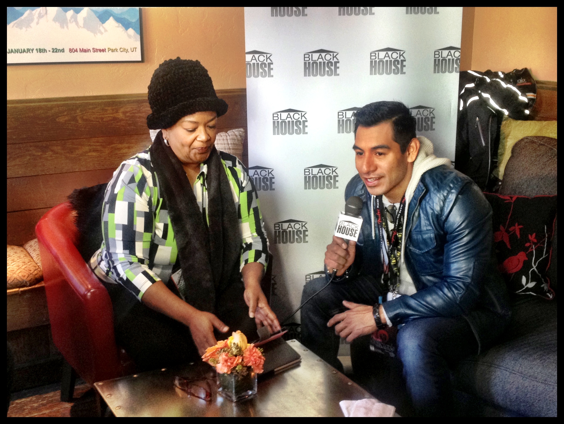 Eloy Mendez supporting The BlackHouse Foundation at the 2013 Sundance Film Festival.