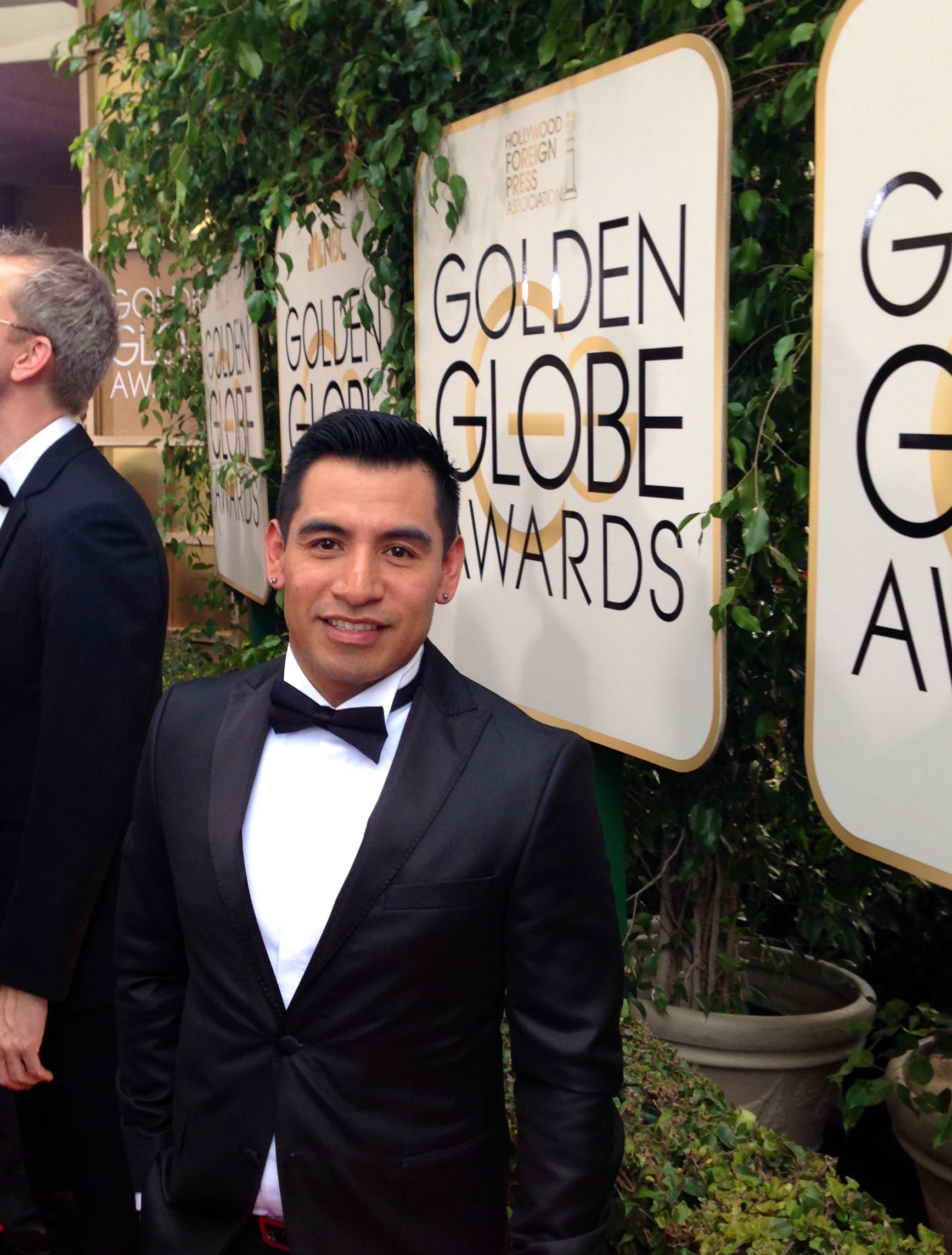Actor Eloy Mendez arrives at The 2014 Golden Globe Awards.