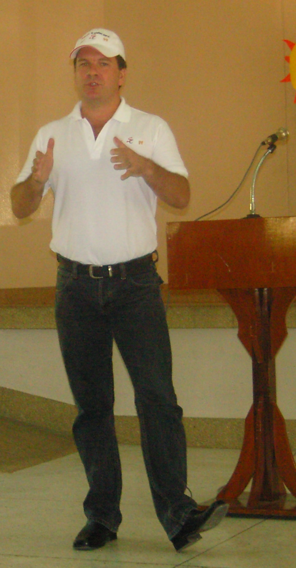 James With - Lectures to drama students at Chiang Mai International School. May 2007.