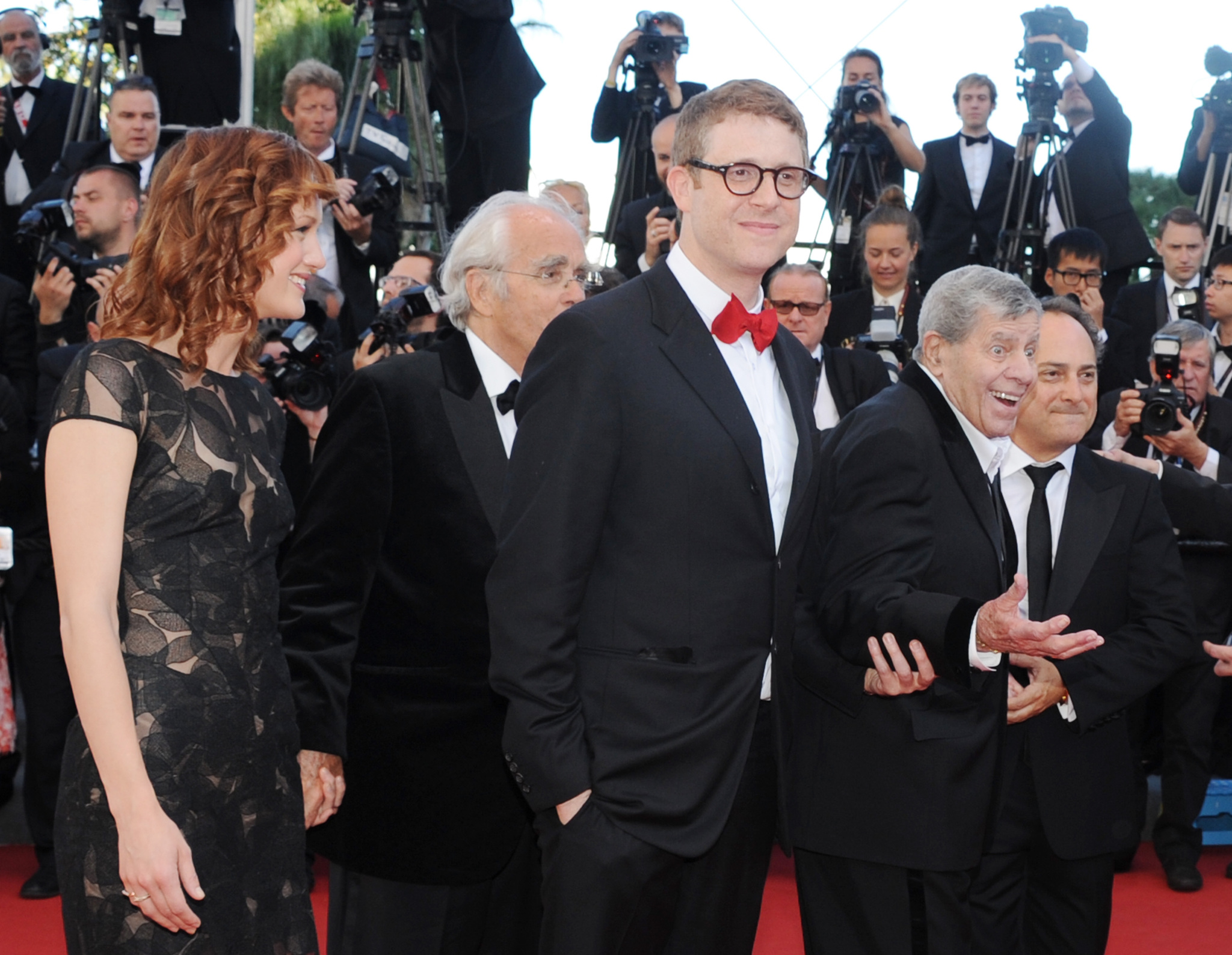 Jerry Lewis, Kevin Pollak, Michel Legrand, Daniel Noah and Kerry Bishé at event of Max Rose (2013)