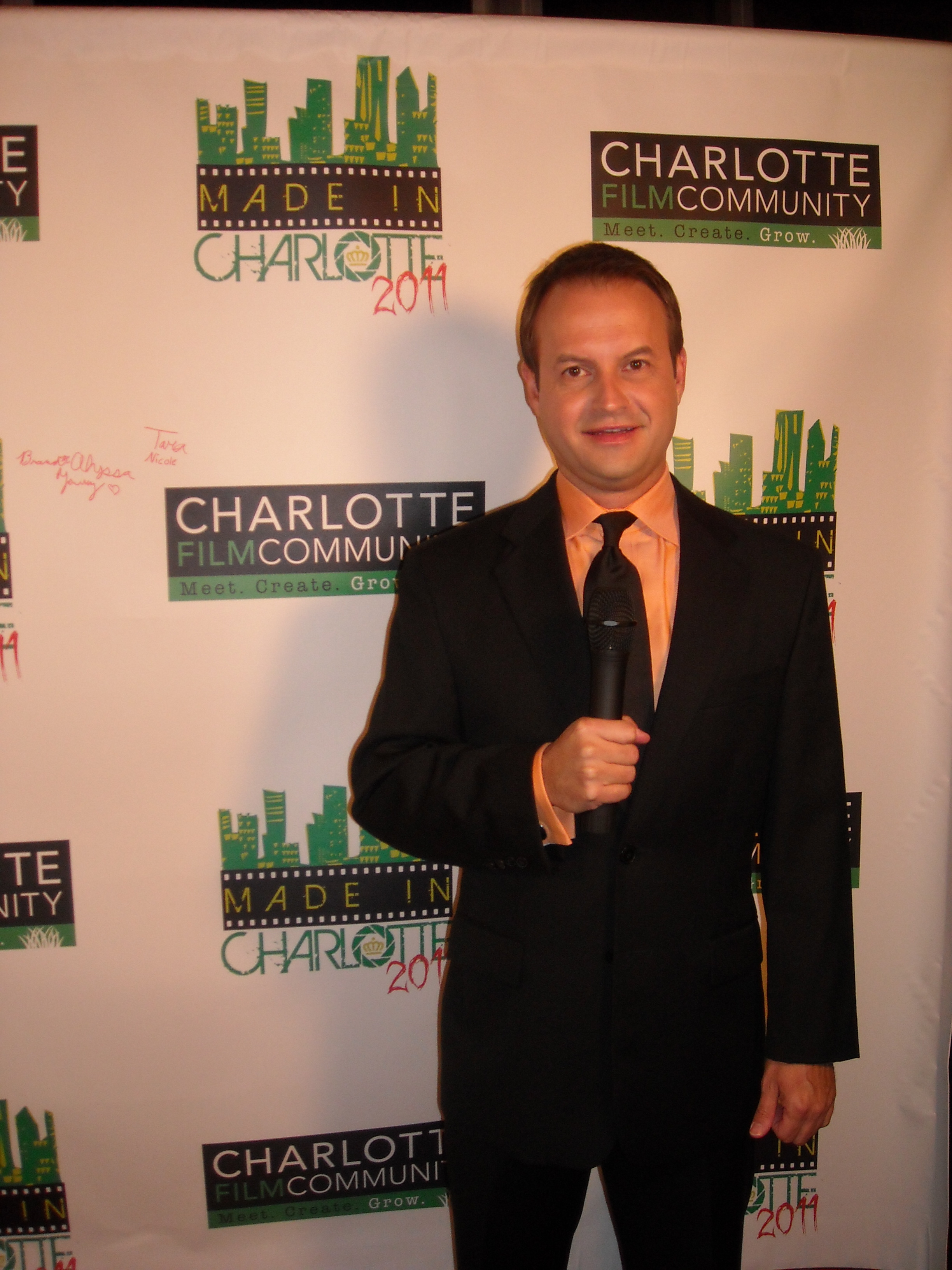 On the Red Carpet Hosting the Charlotte Film Community Awards.