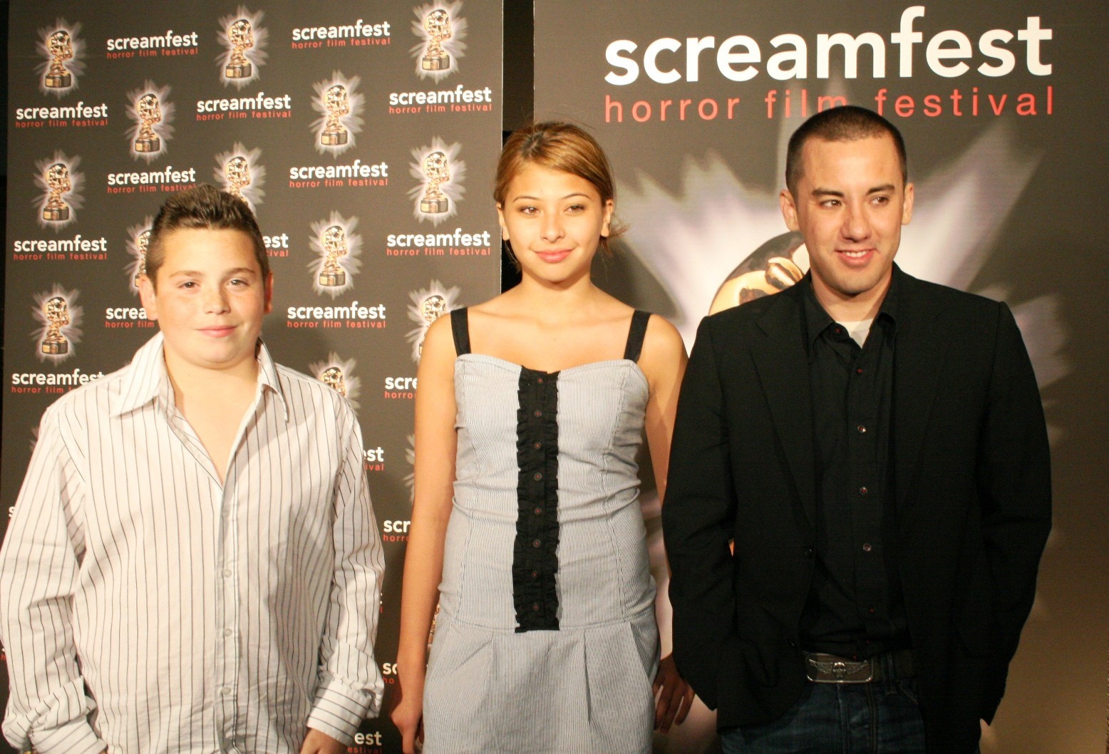 Michael Dougherty, Isabelle Deluce and Alberto Ghisi at event of Trick 'r Treat (2007)
