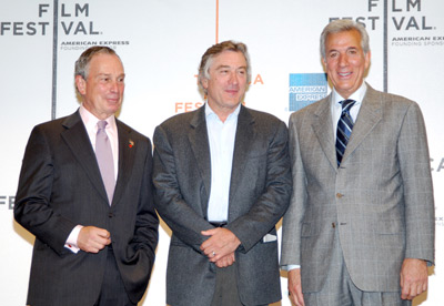 Robert De Niro, Michael Bloomberg and Charles A. Gargano