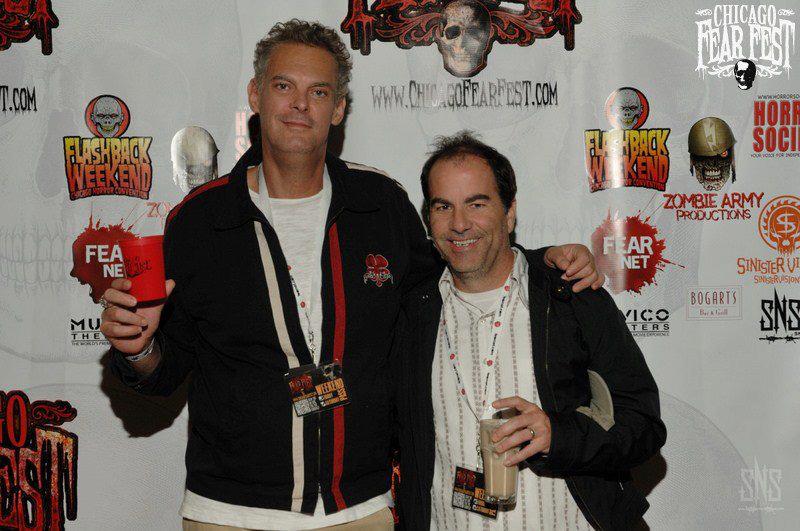 Jeremy Childs and Billy Senese on the red carpet at Chicago Fear Fest.
