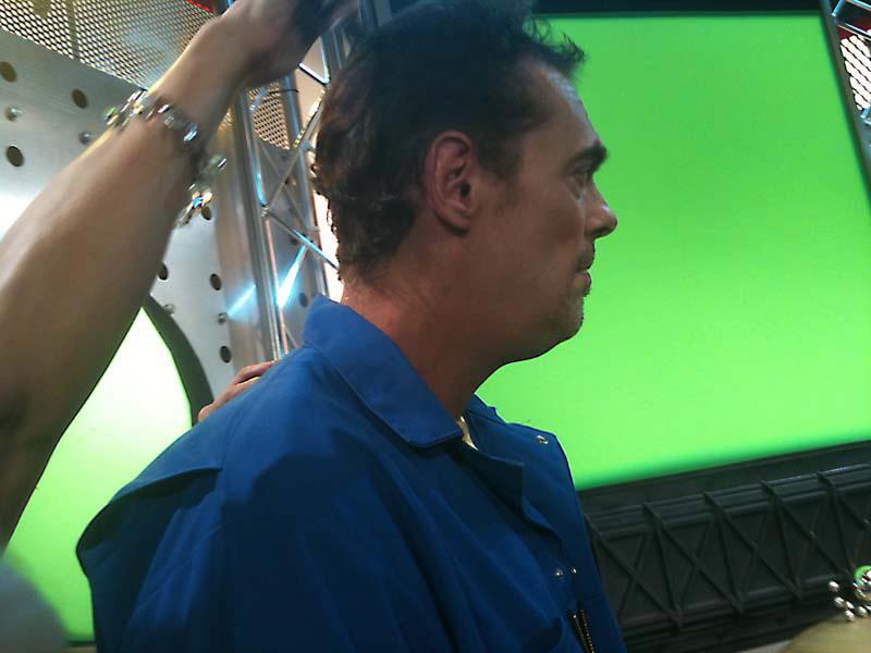 Jeremy Childs on the set for Janet's Planet.