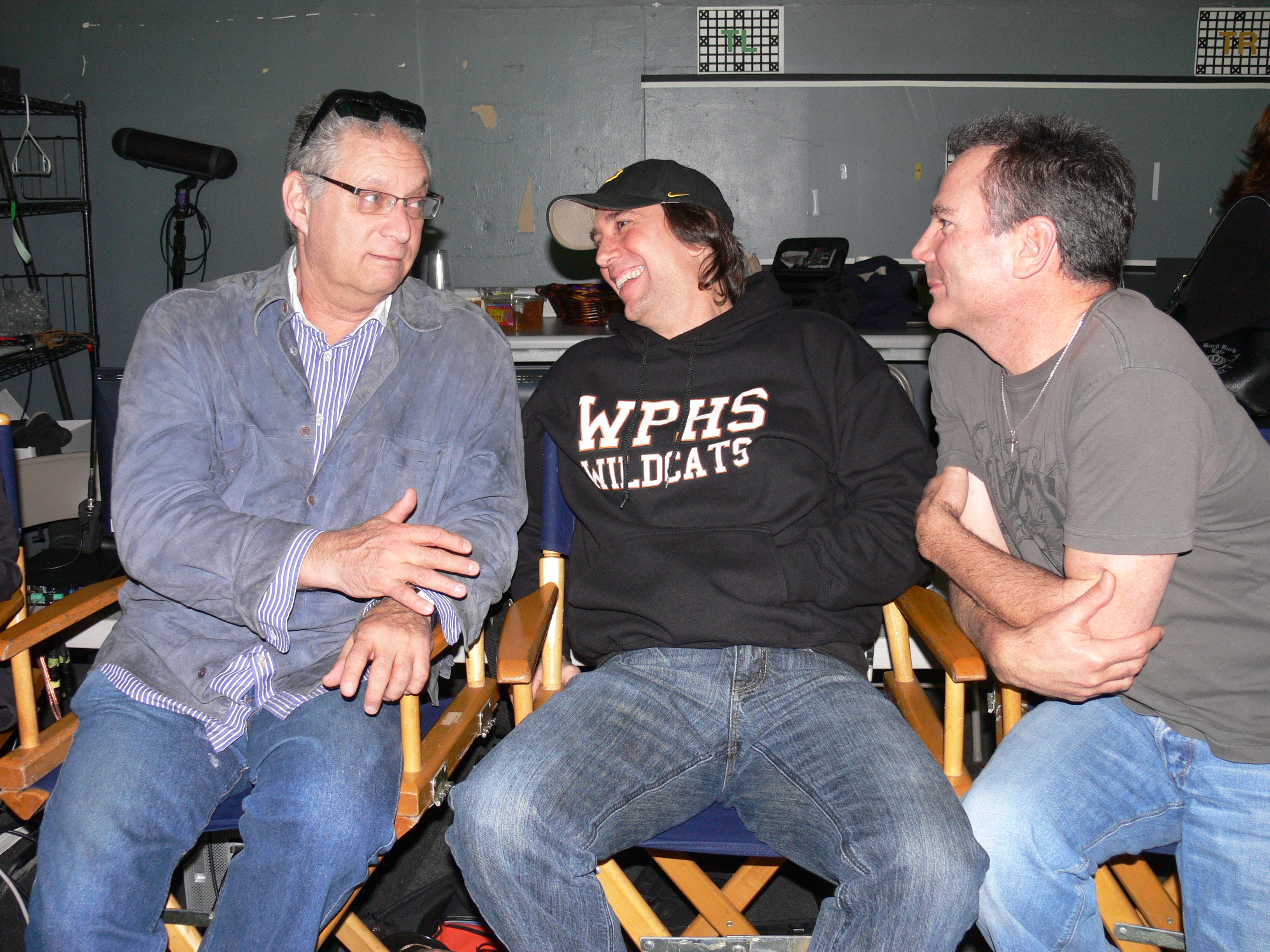 Robert Mann with Mark Harris and Craig Kaminski on set of 2011 Nothing Personal.