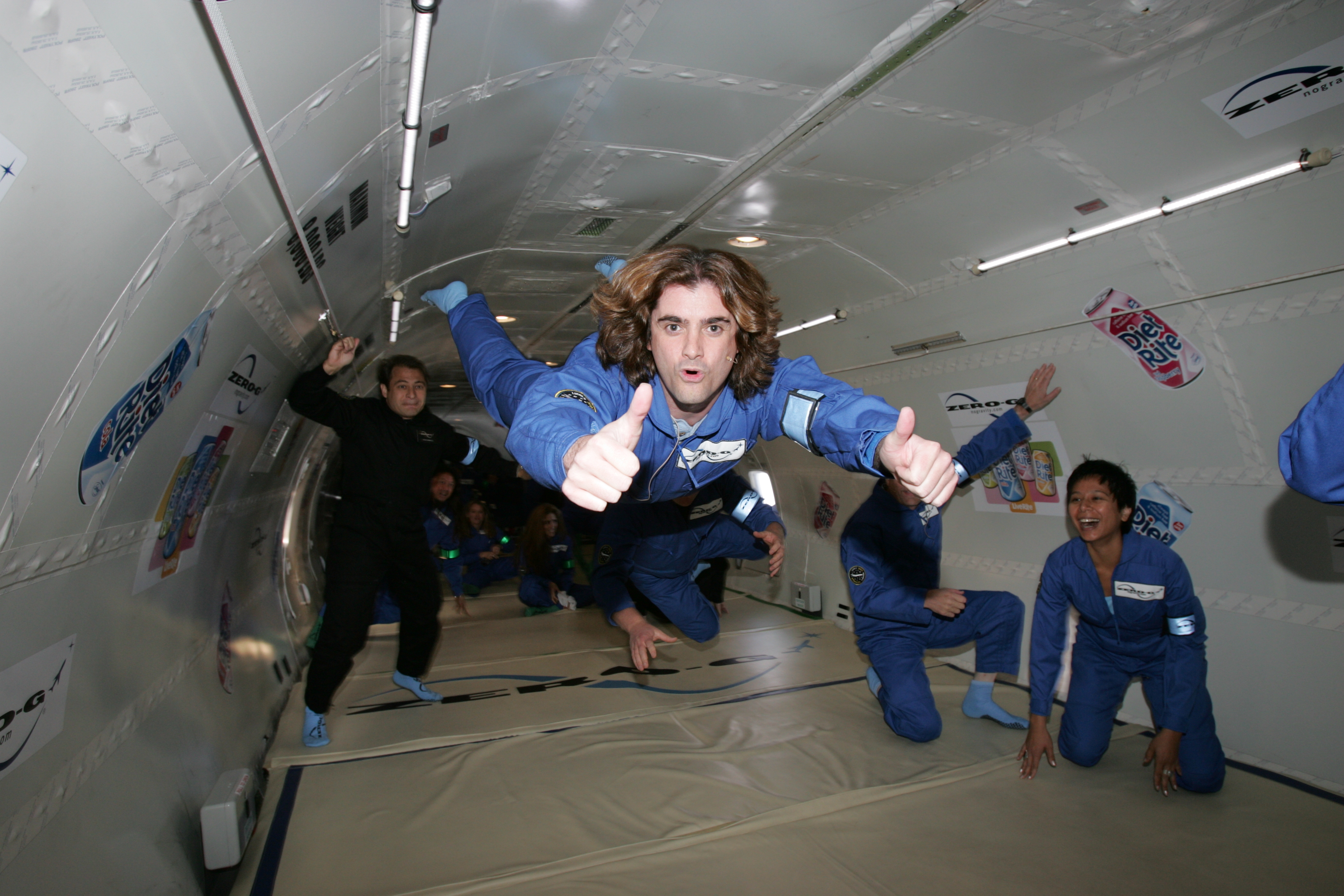 Zero G flight with Burt Rutan and Peter Diamandis