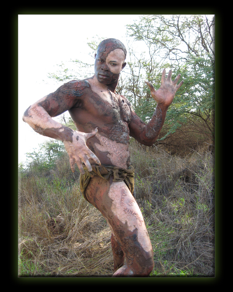 Djimon Hounsou as Caliban from The Tempest. Application by Richard Redlefsen, Bryan D. Furer, and Judy Chin. Appliances provided by W.M. Creations