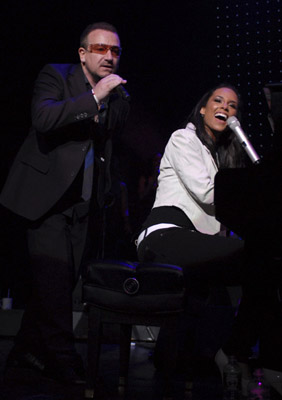 Bono and Alicia Keys