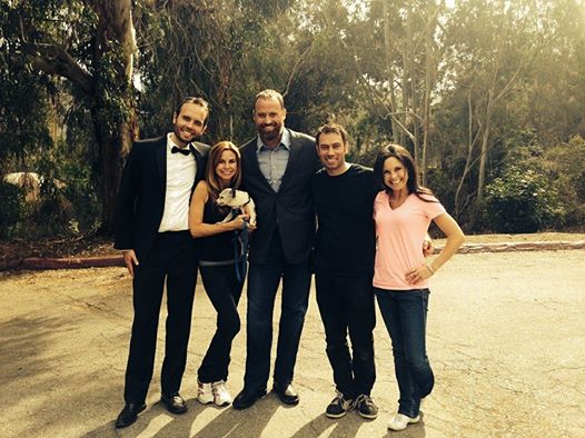 Tristan Creeley with American Ninja Warrior's Matt Iseman as well as producers Andrew Ward, Angel Jager, and Meghan McGraw. On set shooting Reality TV Awards Promos.