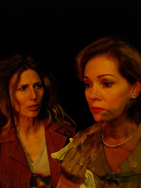 Sophie B. Hawkins and Lou Mulford in ROOM 105 the Highs and Lows of Janis Joplin written and directed by Gigi Gaston