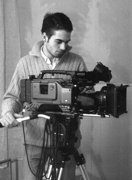Film director Bernd G.W. Out during production of his short film 