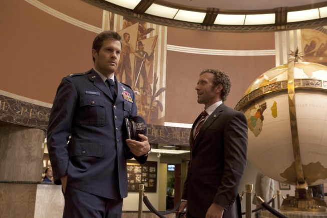 Still of Geoff Stults and T.J. Thyne in The Finder (2012)