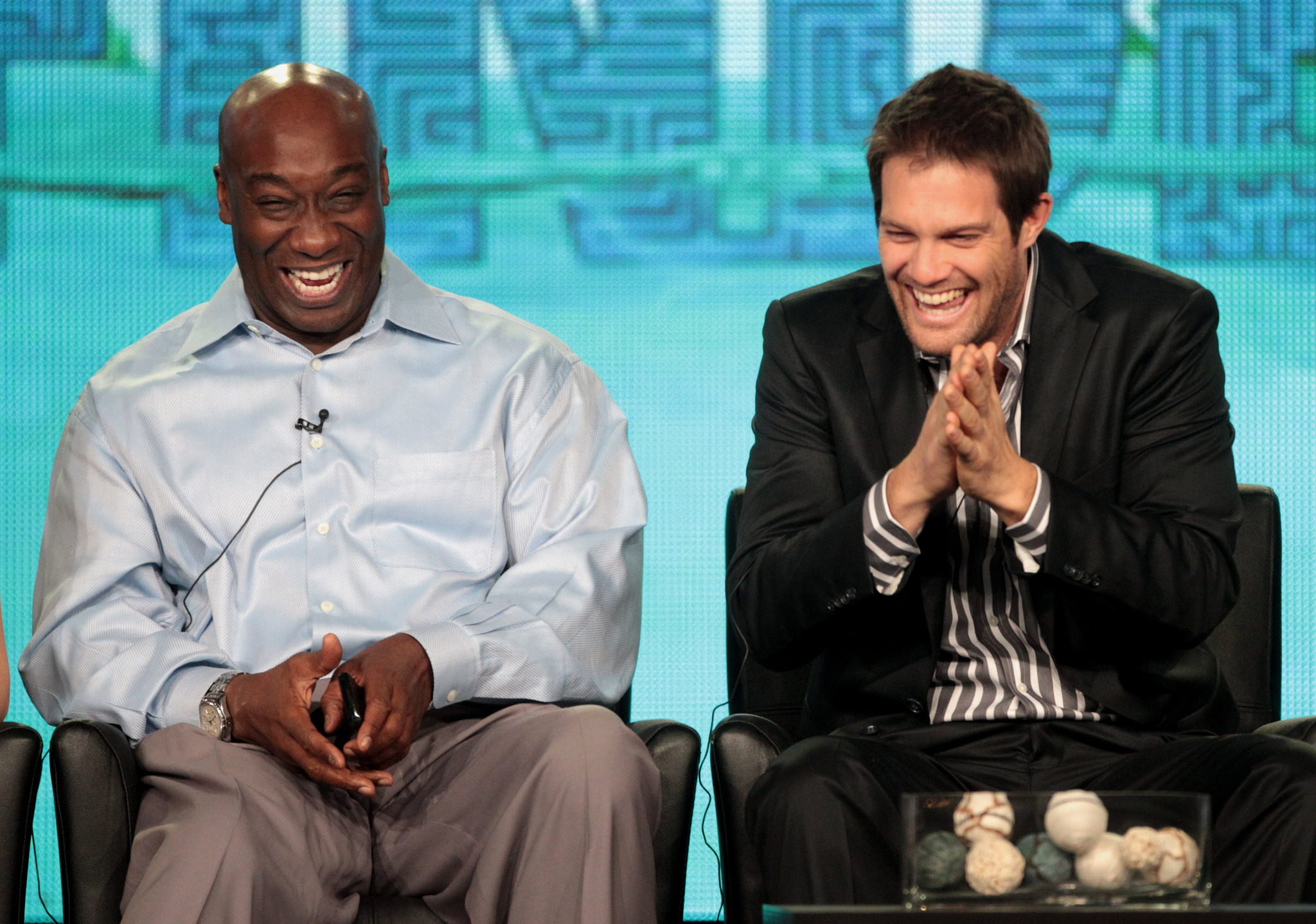 Michael Clarke Duncan and Geoff Stults