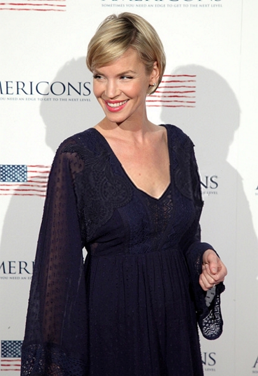 Actress Ashley Scott attends Los Angeles screening of 'Americons' at ArcLight Cinemas on January 22, 2015 in Hollywood, California.
