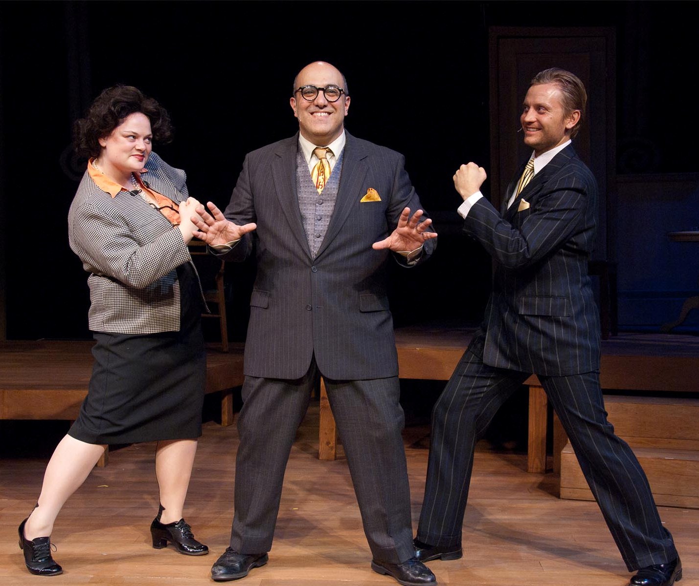 Louis B. Mayer in WHEN GARBO TALKS at the International City Theatre, with Teya Patt and Nick Rogers.