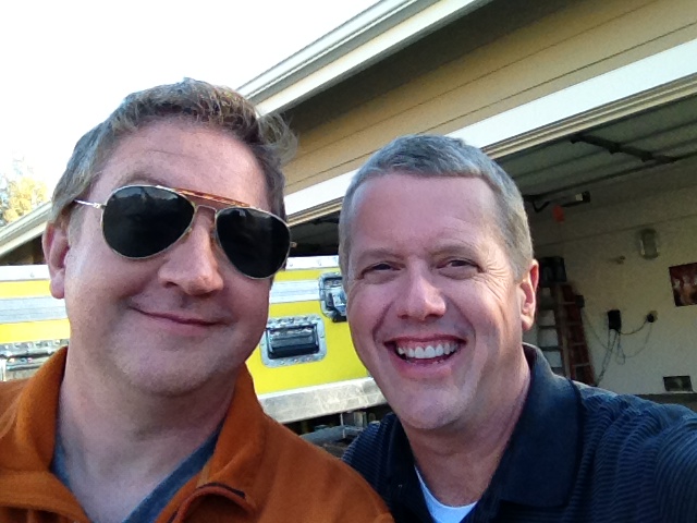 Rich Hutchman and I on the Allstate commercial shoot.