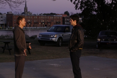 Still of James Lafferty and Chad Michael Murray in One Tree Hill (2003)