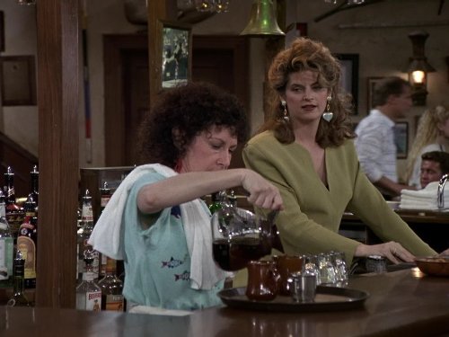 Still of Kirstie Alley and Rhea Perlman in Cheers (1982)
