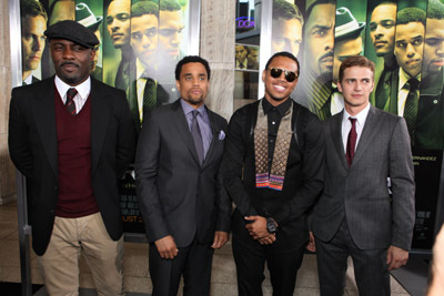 Hayden Christensen, Idris Elba, Michael Ealy and Chris Brown at event of Takers (2010)