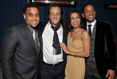 Will Smith, Rosario Dawson, Gabriele Muccino and Michael Ealy at event of Septynios sielos (2008)