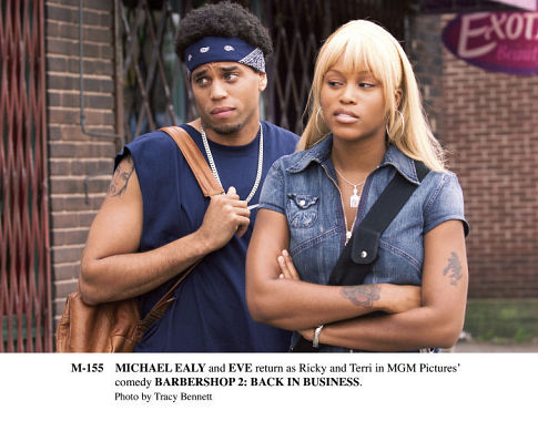 Still of Michael Ealy and Eve in Barbershop 2: Back in Business (2004)