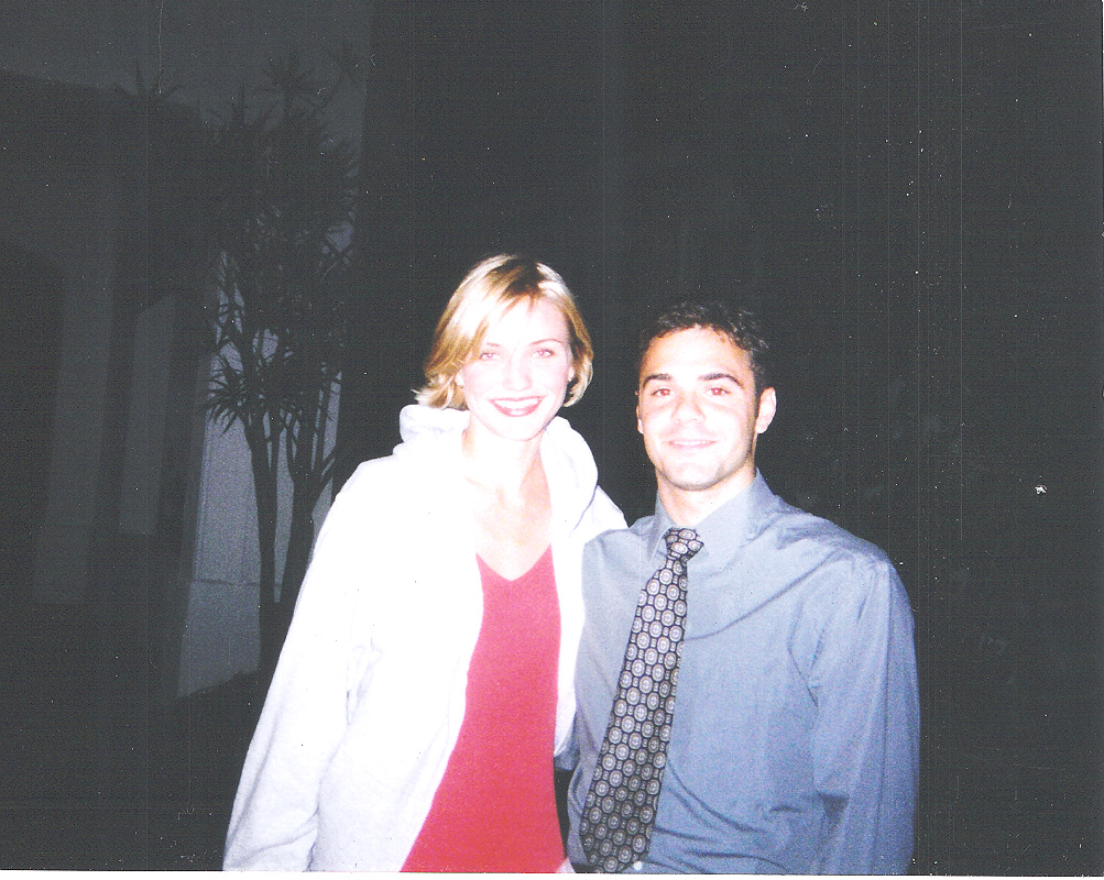 me and cameron diaz on the set of theres something about mary
