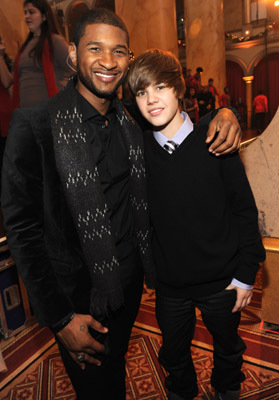 Usher Raymond and Justin Bieber