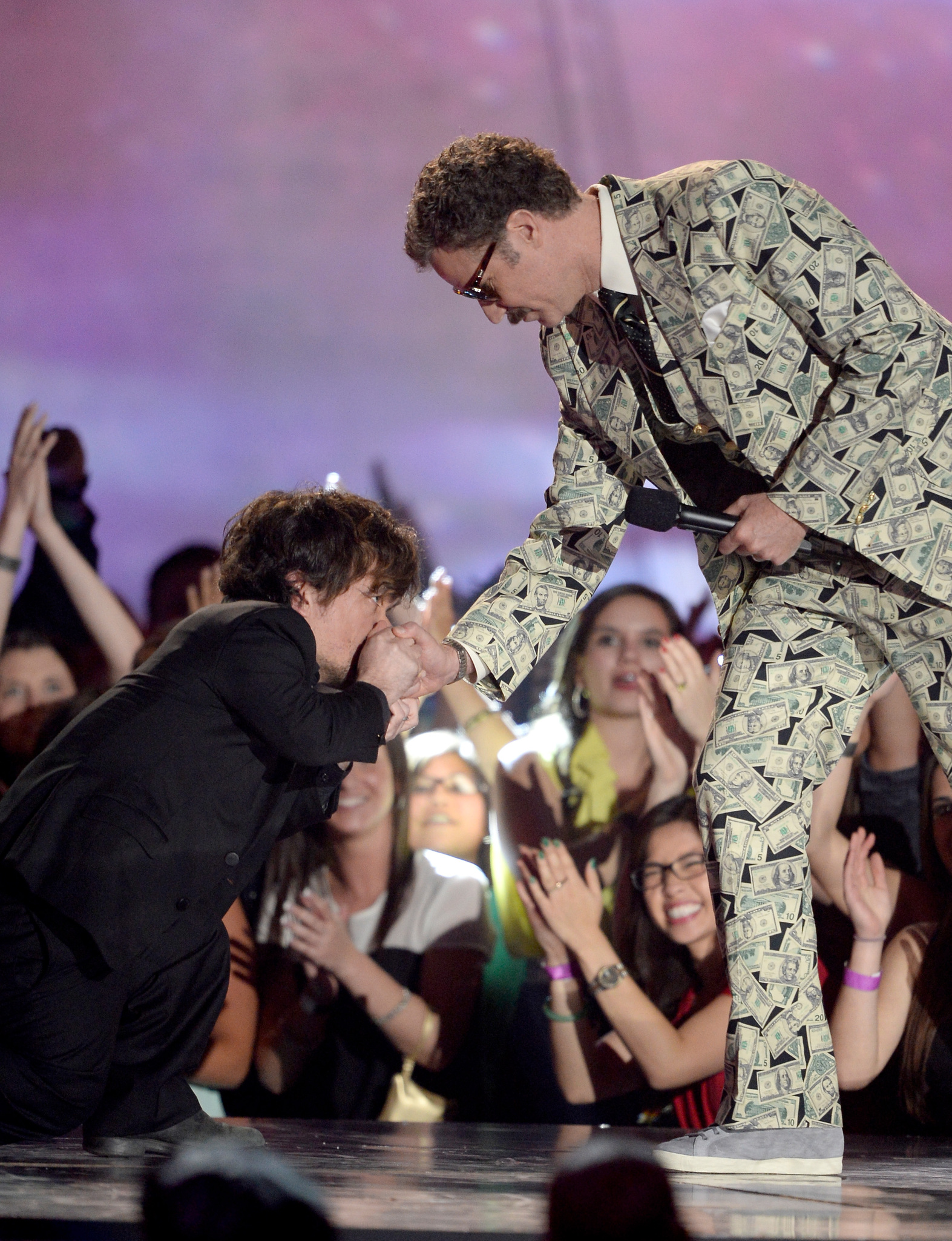 Will Ferrell and Peter Dinklage at event of 2013 MTV Movie Awards (2013)
