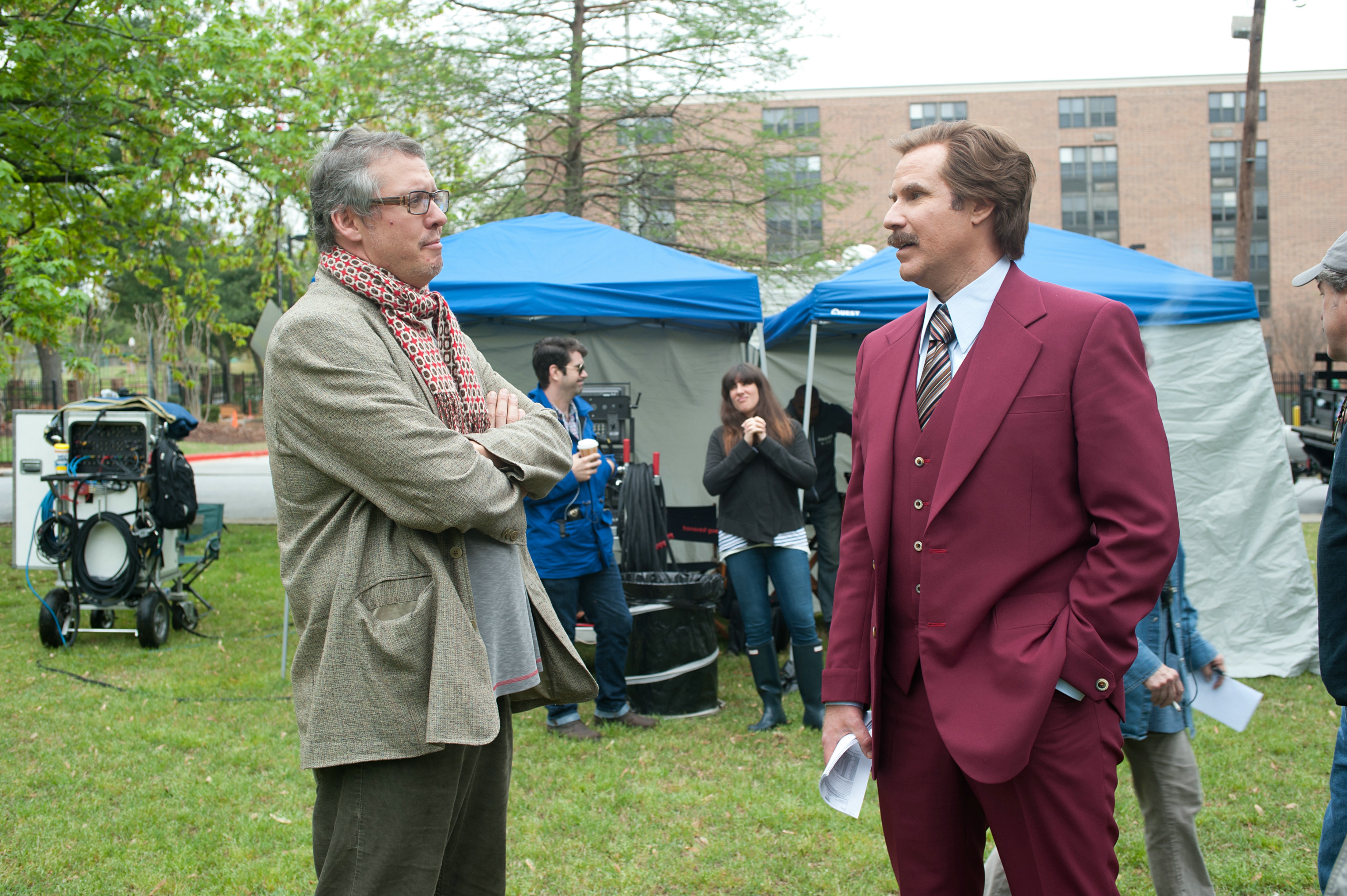Still of Will Ferrell and Adam McKay in Anchorman 2: The Legend Continues (2013)