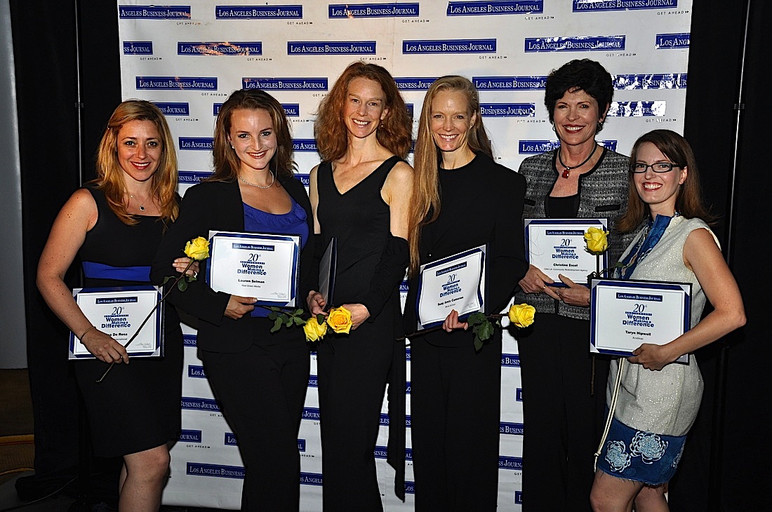 Los Angeles Business Journal - Women Making a Difference Awards, Pina De Rosa, Lauren Selman, Rebecca Amis, Suzy Amis Cameron, Chris Essel and Taryn Hipwell