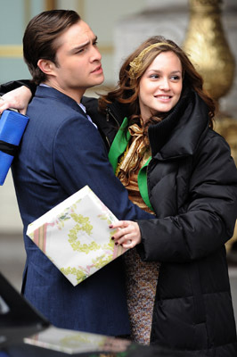 Leighton Meester and Ed Westwick at event of Liezuvautoja (2007)