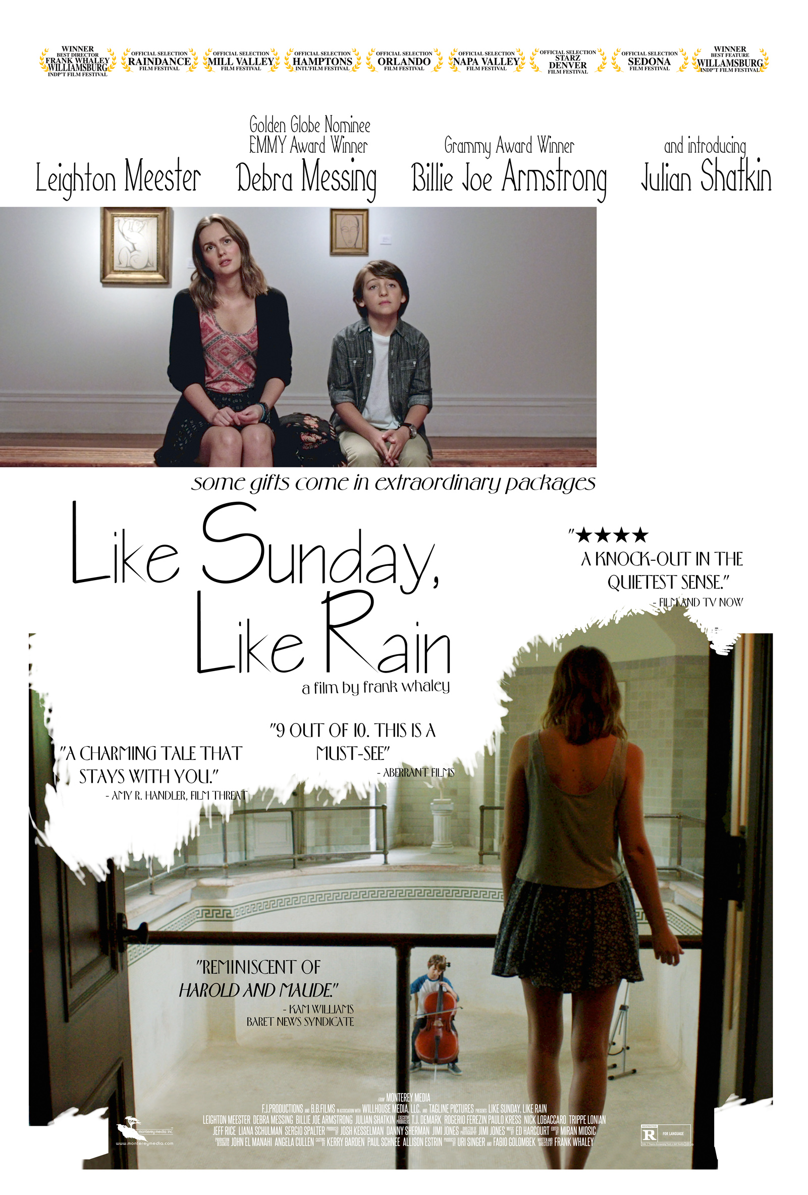 Debra Messing, Billie Joe Armstrong, James McCaffrey, Olga Merediz, J. Smith-Cameron, Leighton Meester, Conor Carroll and Olivia Luccardi in Like Sunday, Like Rain (2014)