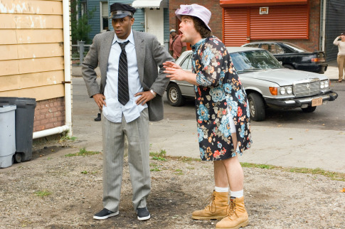 Still of Yasiin Bey and Jack Black in Be Kind Rewind (2008)